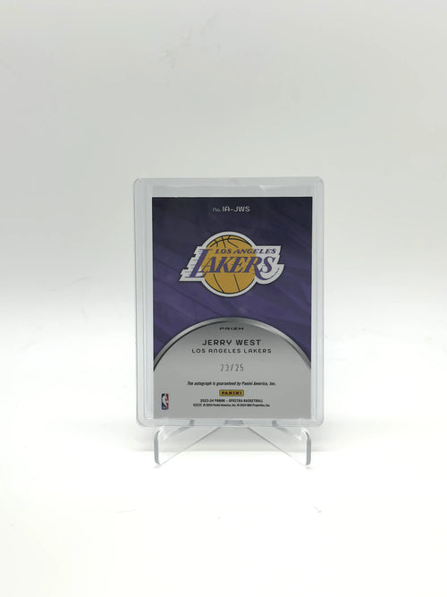 2023-24 Panini Spectra Jerry West Icons Autograph Marble Prizm Auto 23/25