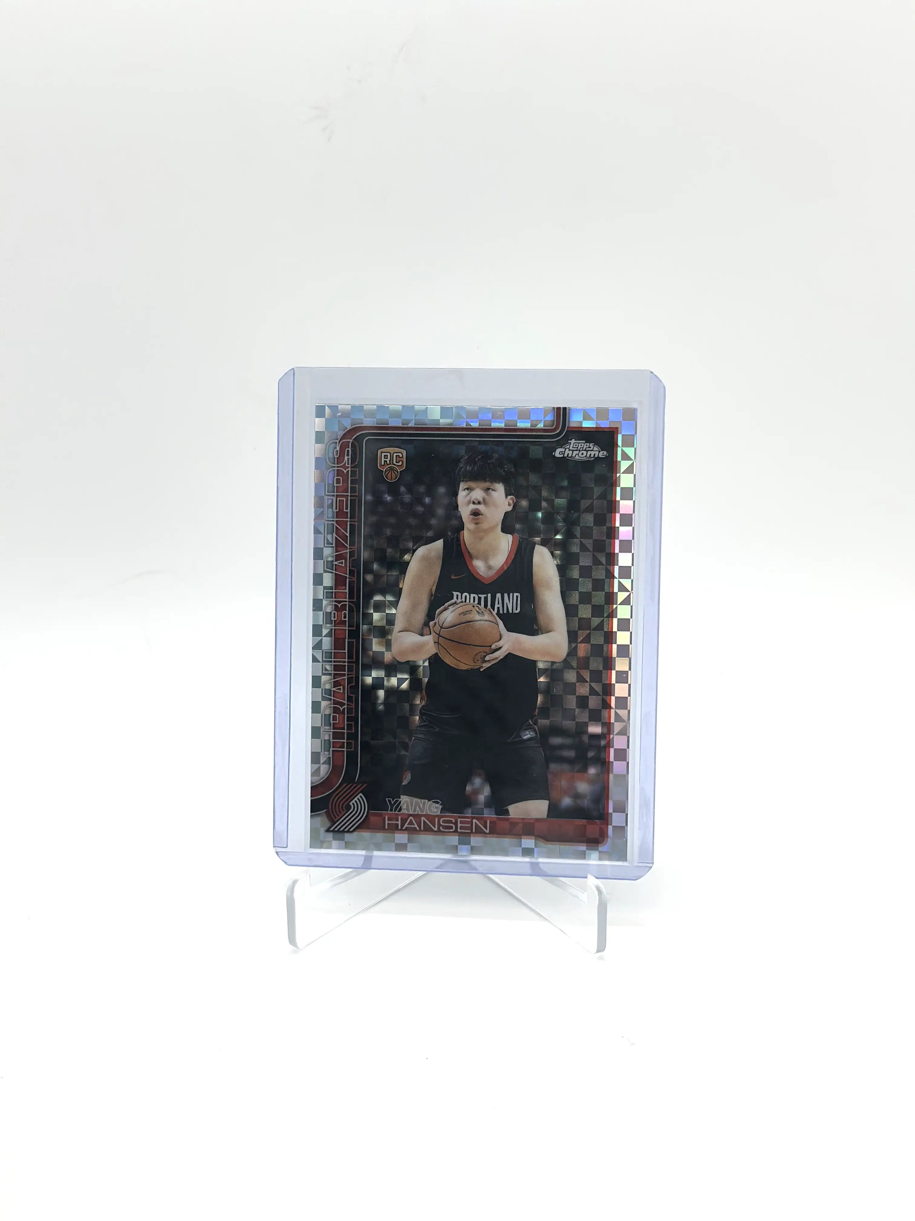 Topps Chrome 2025-26 - Yang HANSEN X-Fractor Refractor RC - #266 Blazers