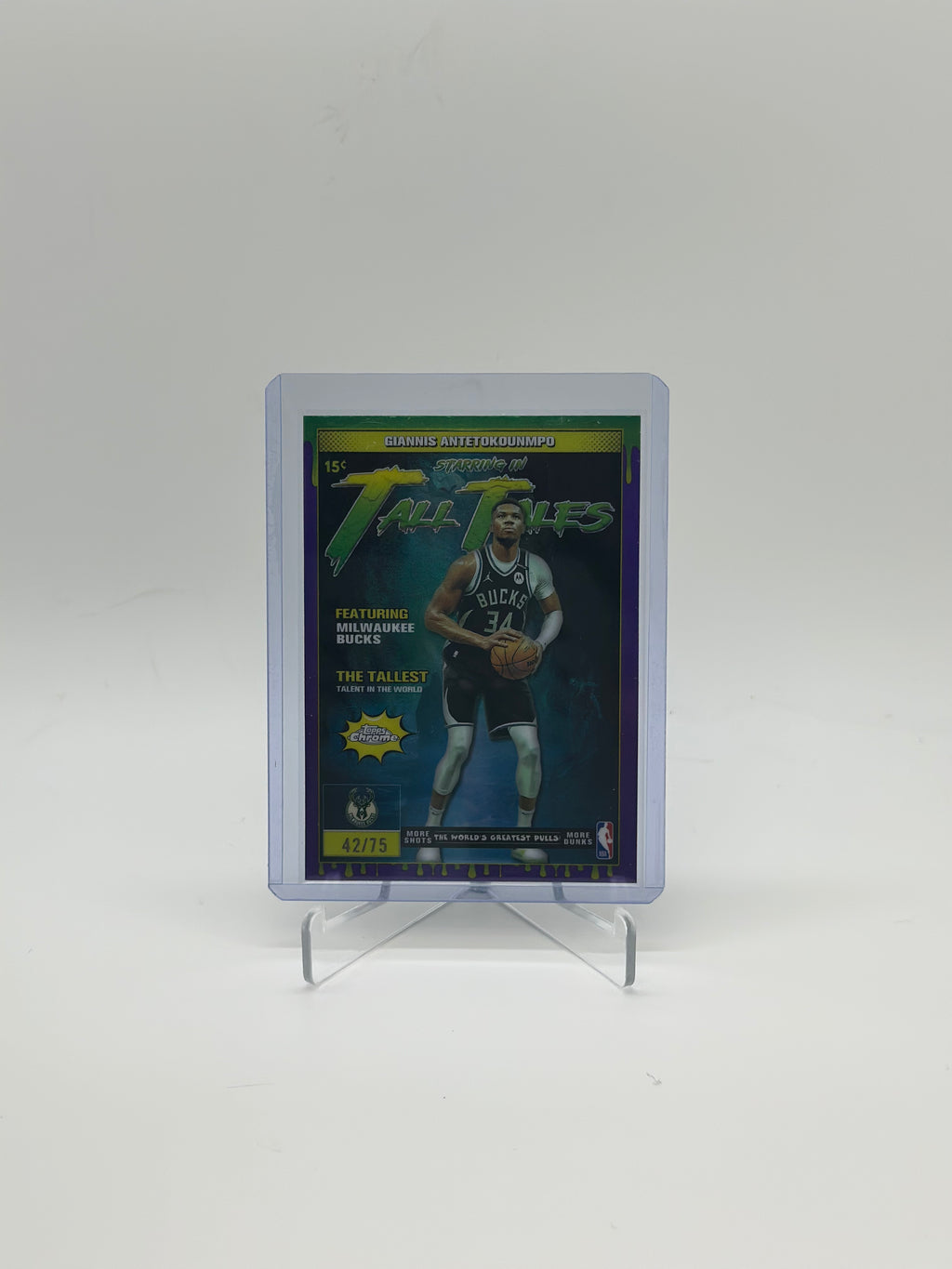 2025-26 Topps Chrome Tall Tales Purple Refractor #TT-2 Giannis Antetokounmpo /75