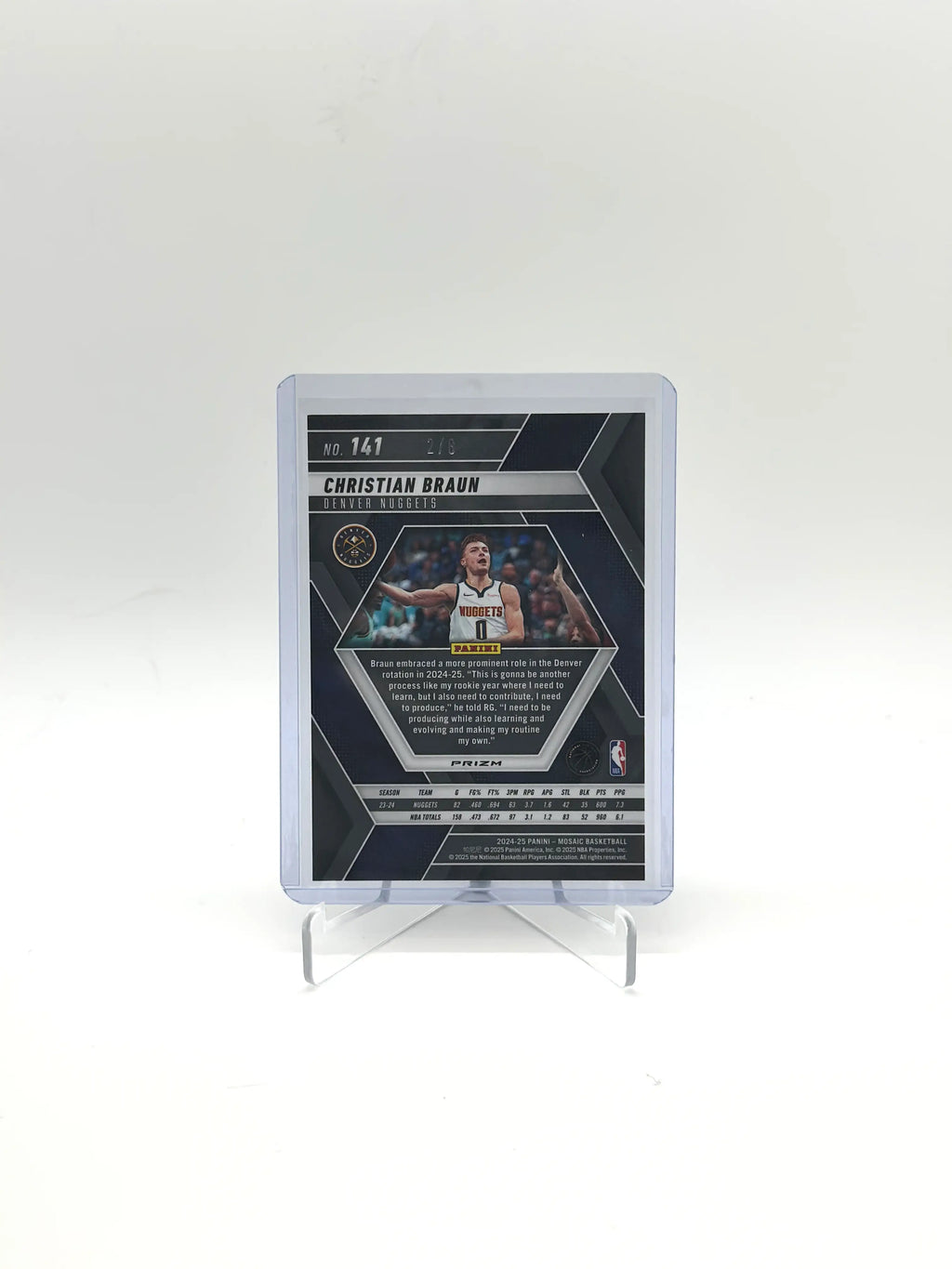 CHRISTIAN BRAUN 2024-25 MOSAIC YELLOW SNAKESKIN MOSAIC PRIZM 2/8