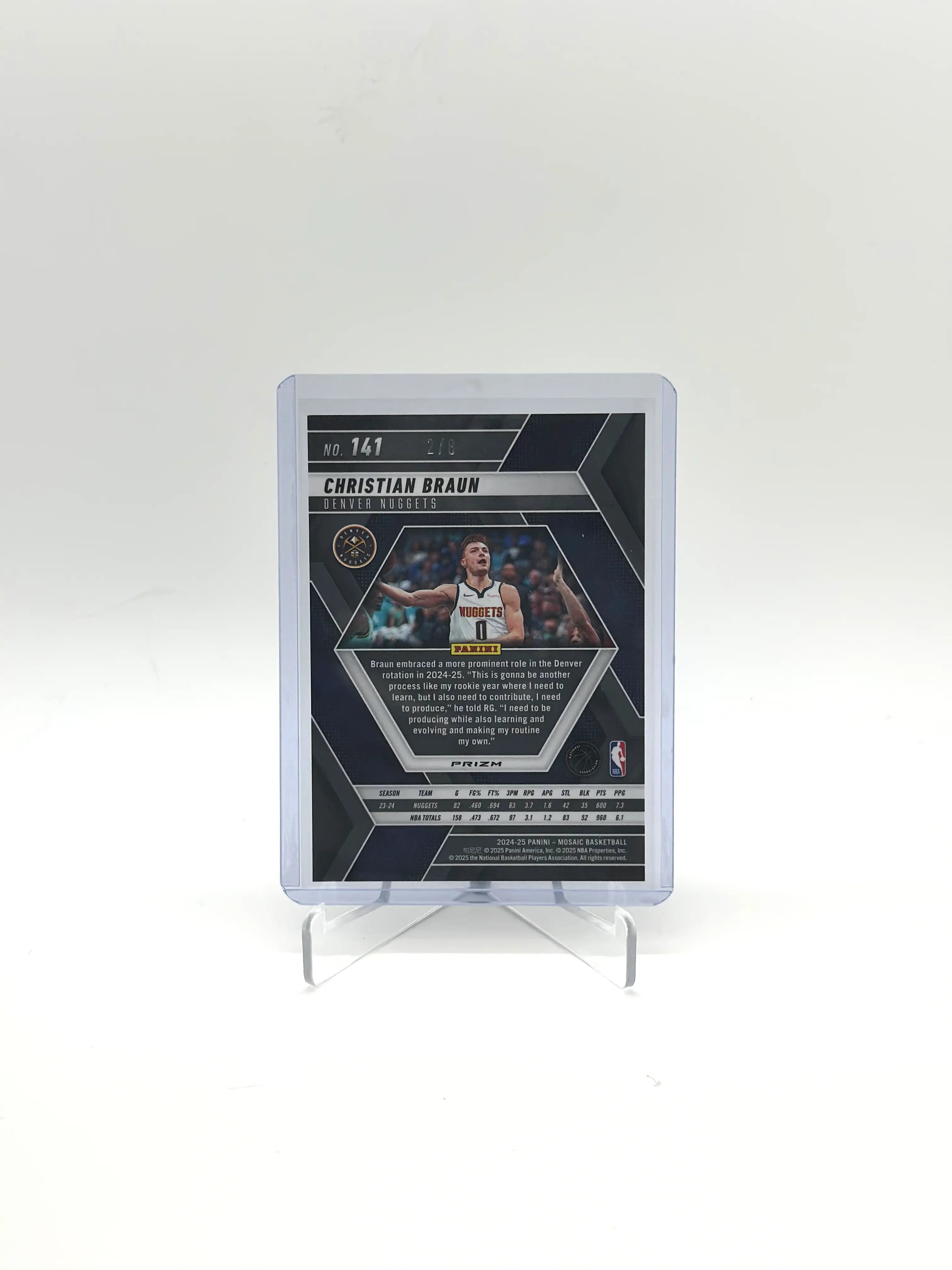 CHRISTIAN BRAUN 2024-25 MOSAIC YELLOW SNAKESKIN MOSAIC PRIZM 2/8