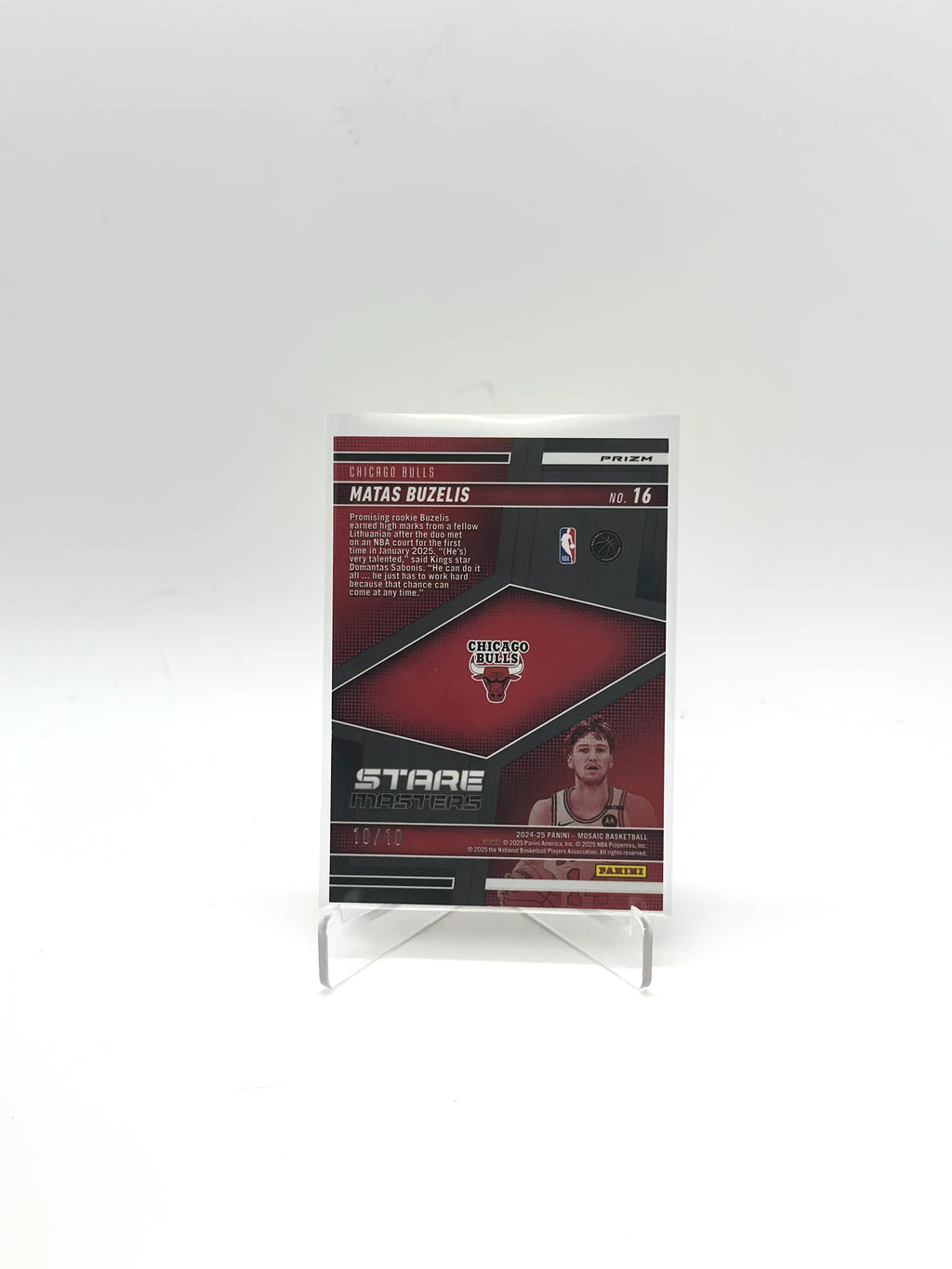 24-25 Panini Mosaic Stare Masters Matas Buzelis #16 Bronze Mosaic Prizm 10/10 (RC)
