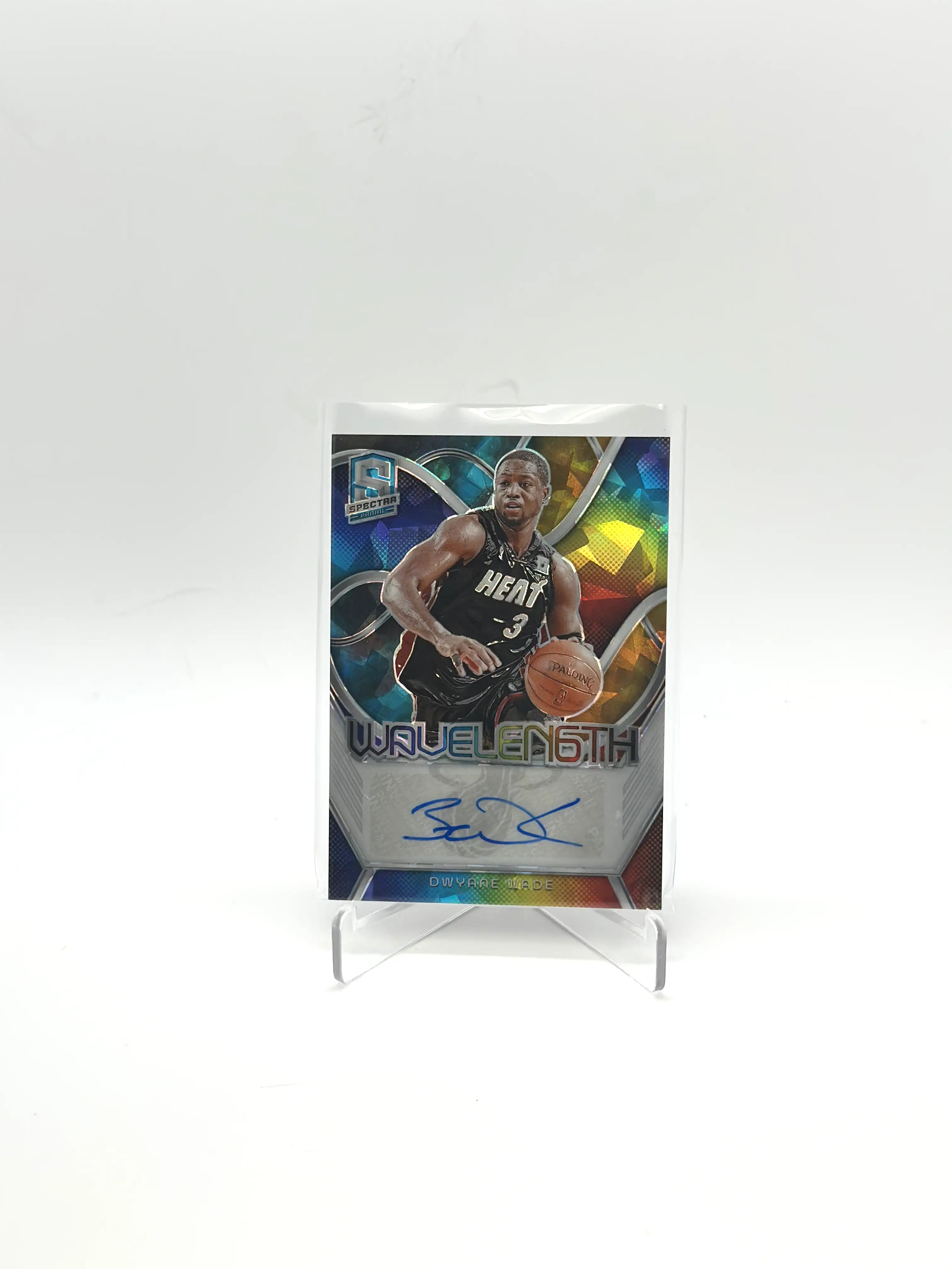 2023-24 Panini Spectra Dwyane Wade Wave Length Prizm Auto Card /25 SP