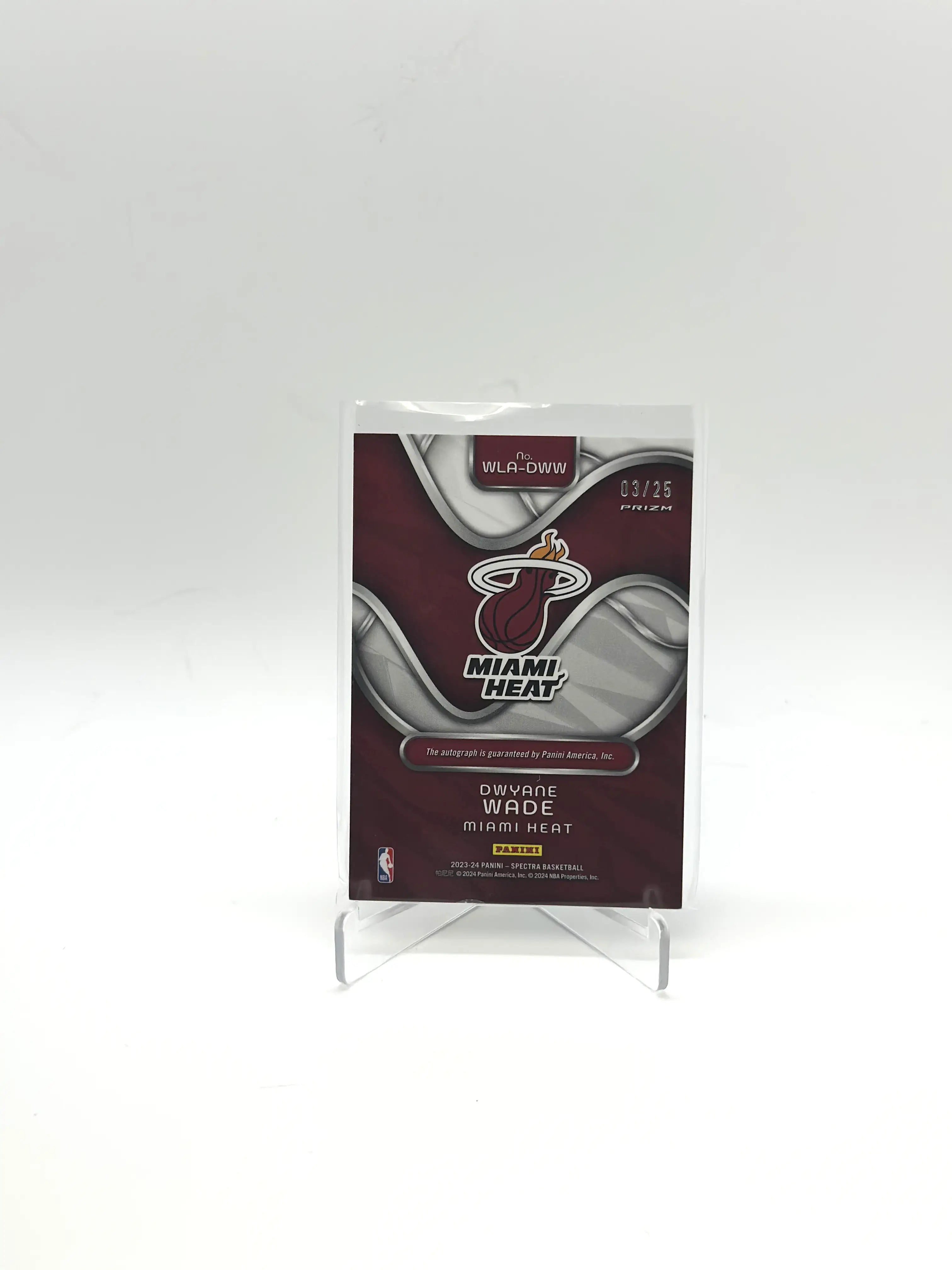 2023-24 Panini Spectra Dwyane Wade Wave Length Prizm Auto Card /25 SP
