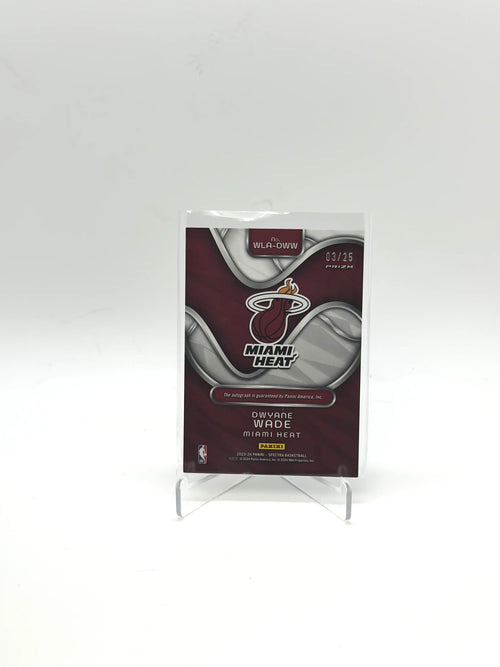 2023-24 Panini Spectra Dwyane Wade Wave Length Prizm Auto Card /25 SP