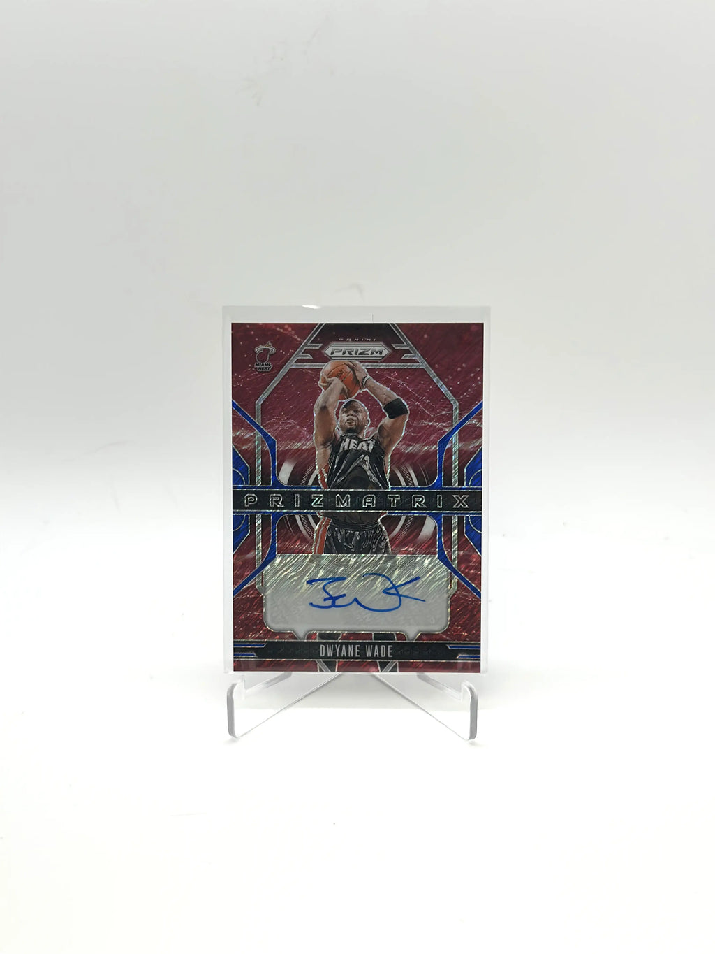 2024-25 Prizm #PMX-DWW Dwayne Wade Prizmatrix FOTL Red Shimmer /25 Auto SSP!