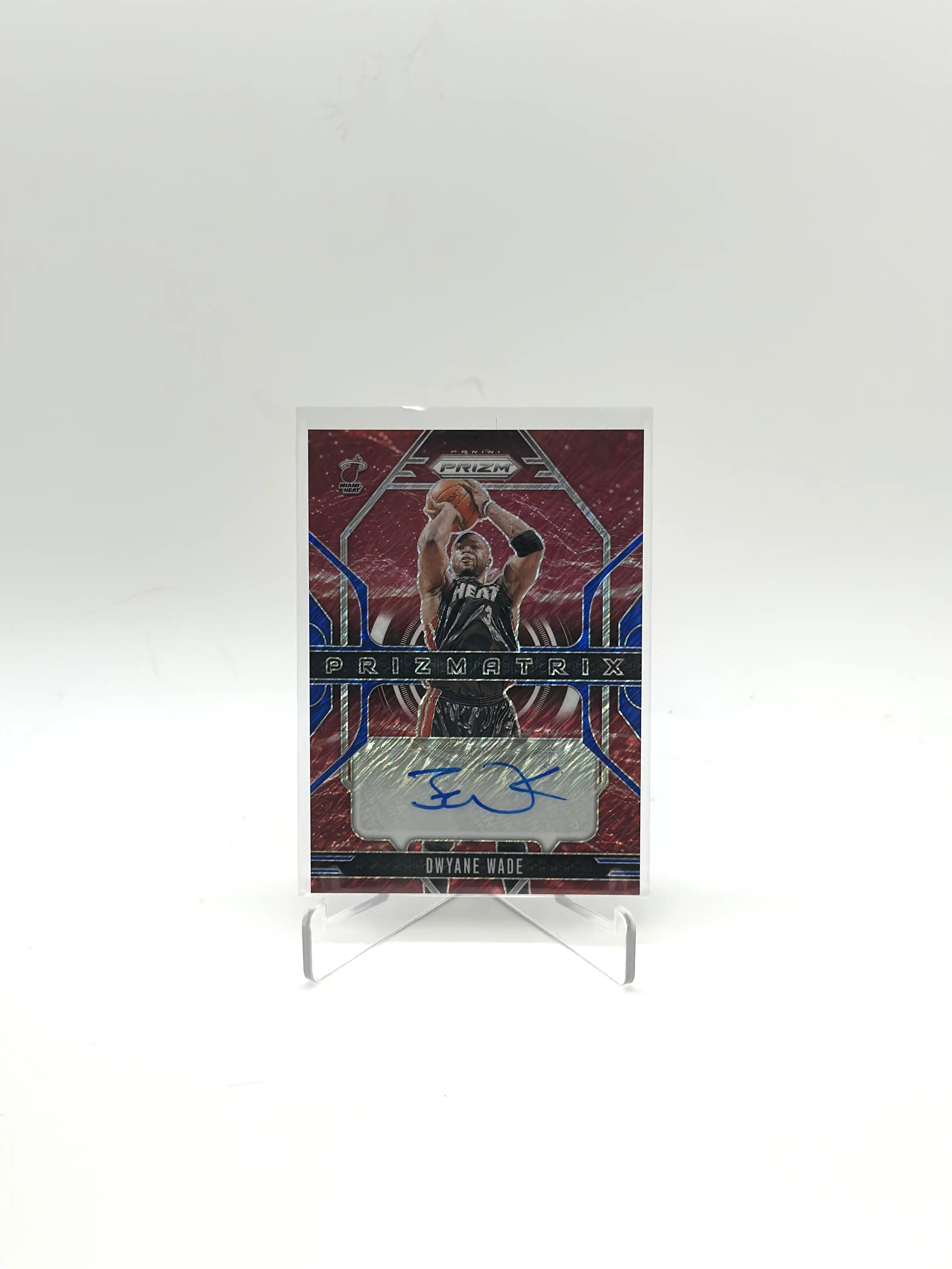 2024-25 Prizm #PMX-DWW Dwayne Wade Prizmatrix FOTL Red Shimmer /25 Auto SSP!