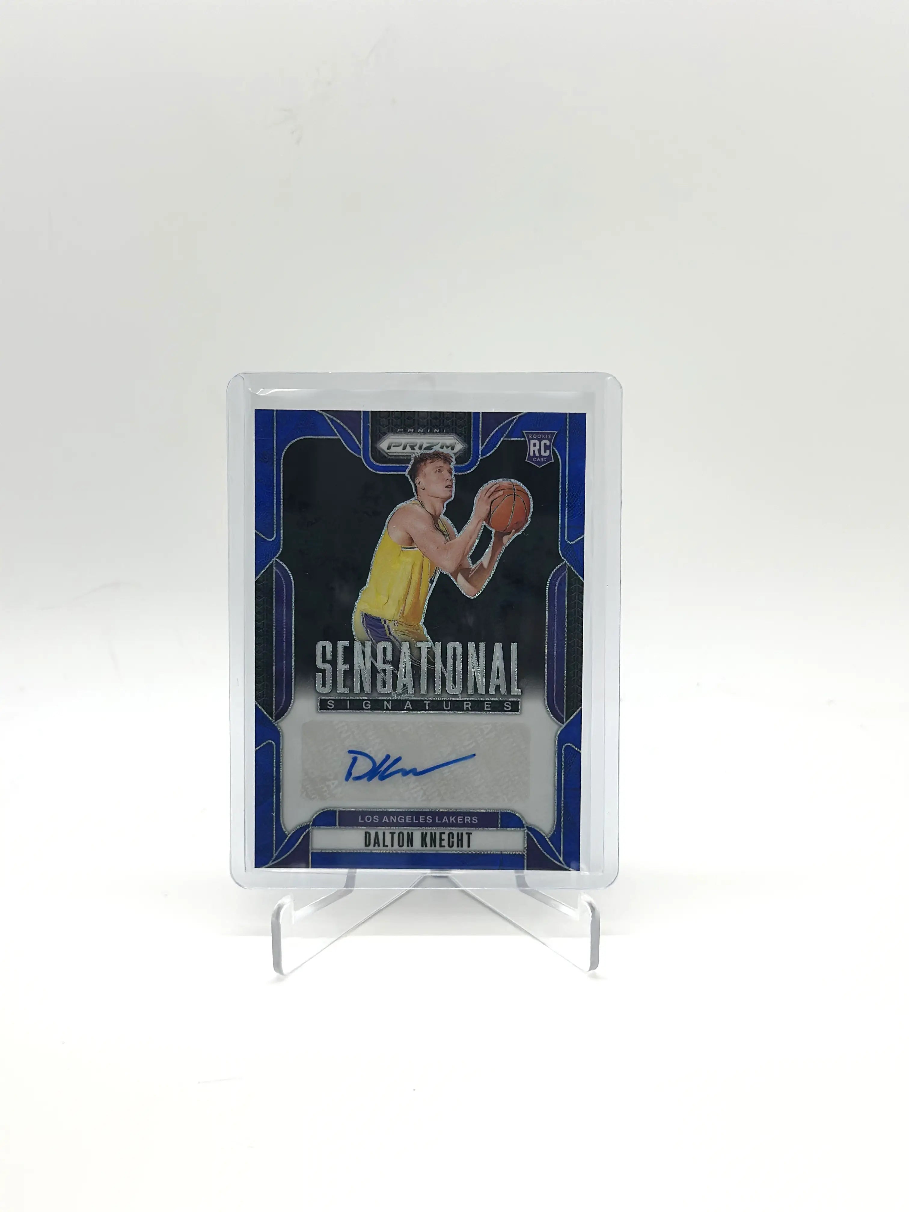 2024-25 Panini Prizm Dalton Knecht Blue Shimmer /49 - Sensational Signatures RC