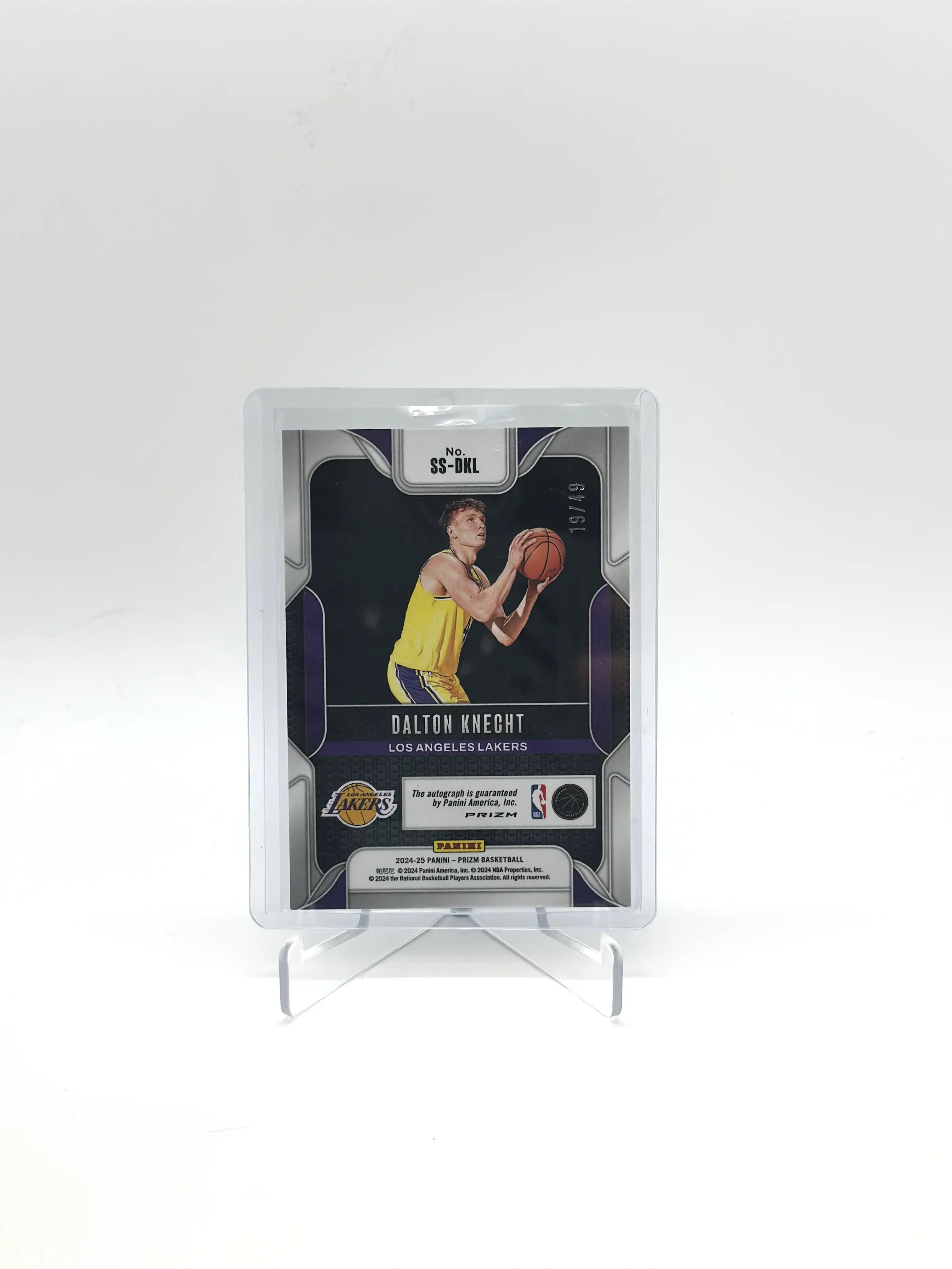 2024-25 Panini Prizm Dalton Knecht Blue Shimmer /49 - Sensational Signatures RC