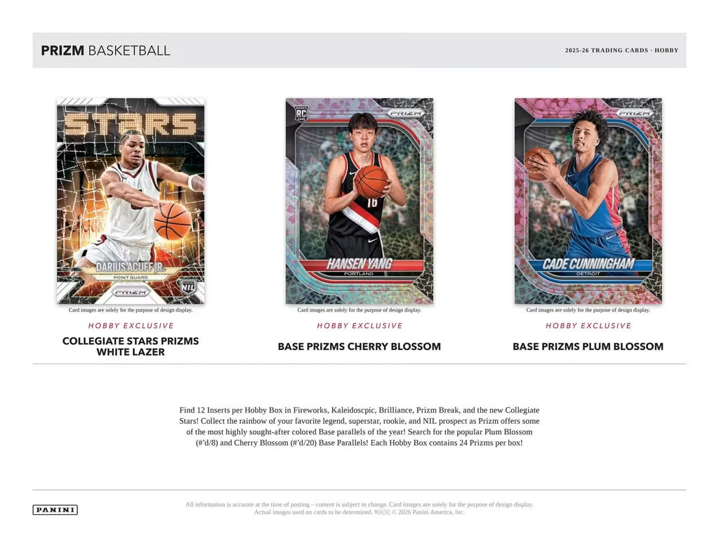 2025-26 Panini Prizm Basketball Hobby Box
