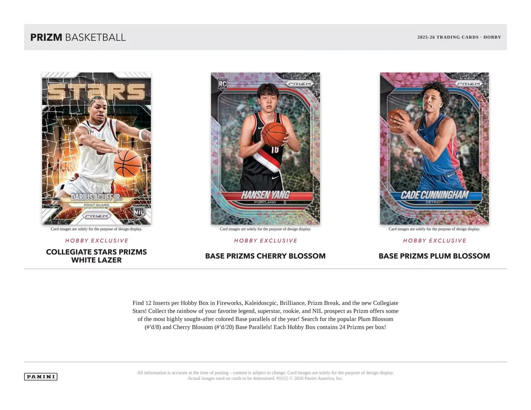 2025-26 Panini Prizm Basketball Hobby Box
