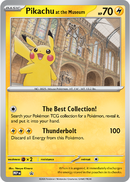 Pikachu At The Museum Pokemon Card