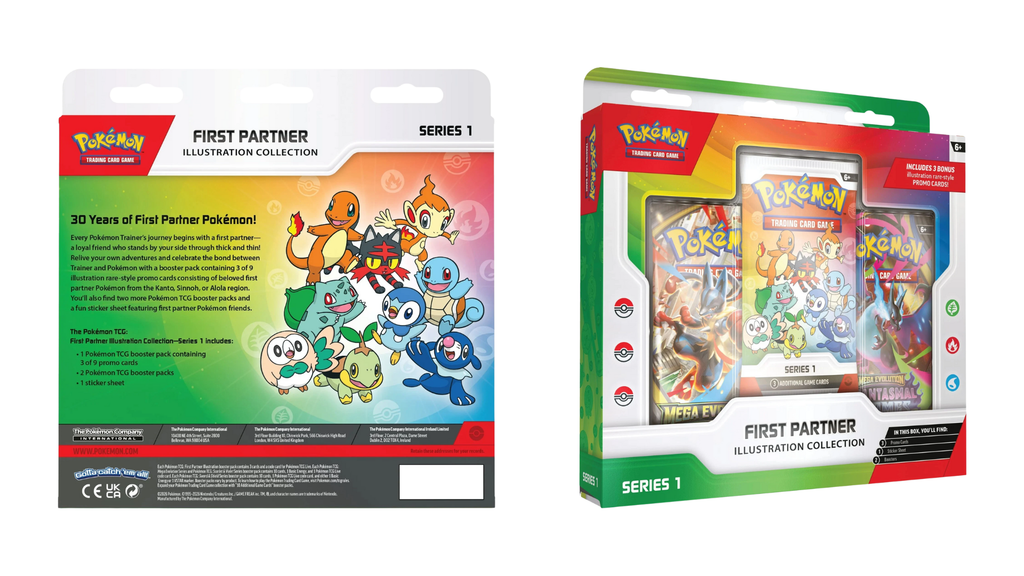 POKEMON English First Partner Illustration Collection - Series 1 (30th Anniversary)