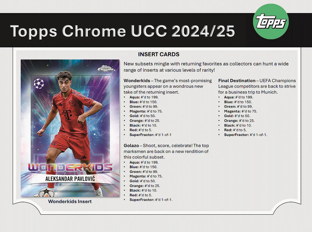 2024-25 Topps Chrome UEFA Club Competitions Soccer Value Box