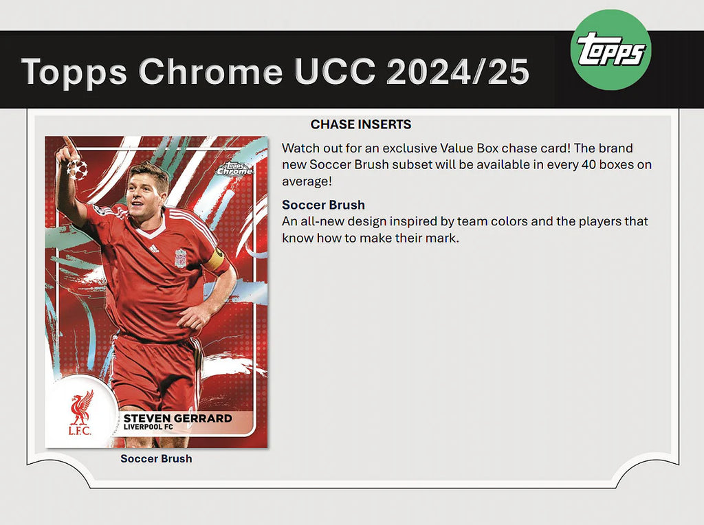 2024-25 Topps Chrome UEFA Club Competitions Soccer Value Box
