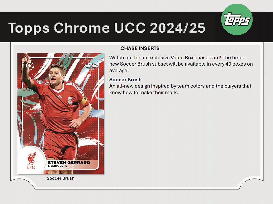 2024-25 Topps Chrome UEFA Club Competitions Soccer Value Box