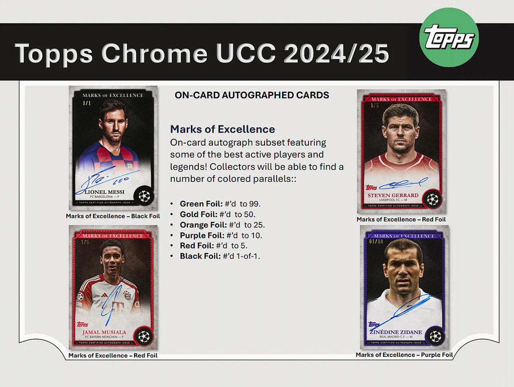 2024-25 Topps Chrome UEFA Club Competitions Soccer Value Box