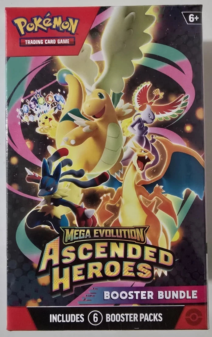 Pokémon TCG: Mega Evolution-Ascended Heroes Booster Bundle (6 Packs)